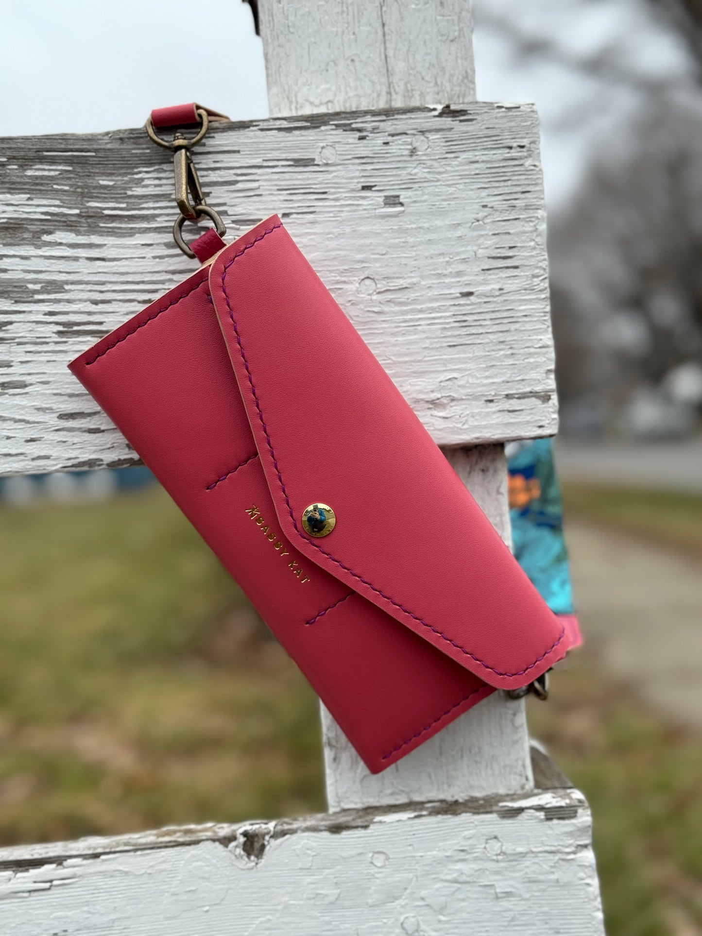 Long Wallet with Crossbody Strap