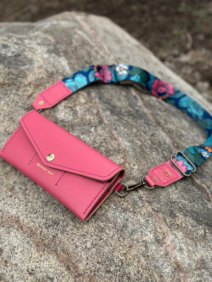 Long Wallet with Crossbody Strap