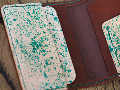 Brown & Green Splatter BiFold Wallet