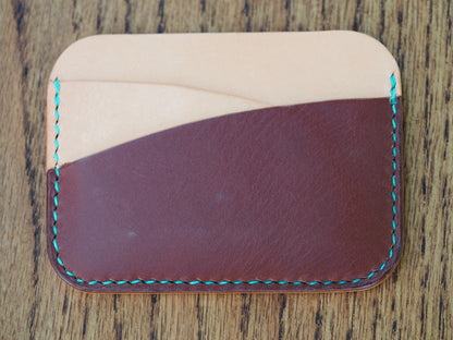 Natural Veg & Brown on Mint Two Horizons Wallet