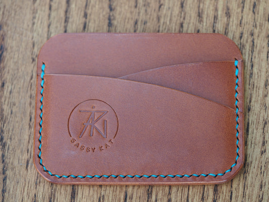 Tan on Sky Blue Two Horizons Wallet