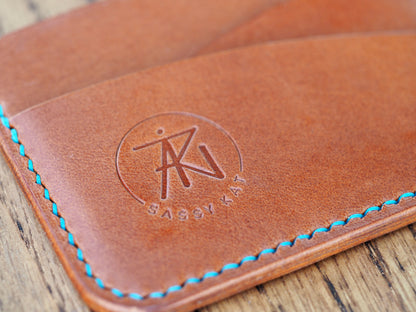 Tan on Sky Blue Two Horizons Wallet