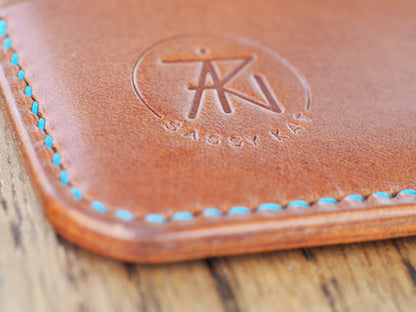 Tan on Sky Blue Two Horizons Wallet