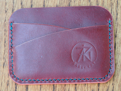 Burgundy on Peacock Green Two Horizons Wallet