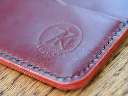 Burgundy on Peacock Green Two Horizons Wallet